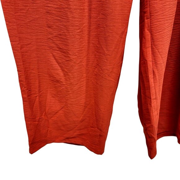Womens Size 2XL Rust Wide-Leg Pants  Crinkle Texture - Picture 5 of 10